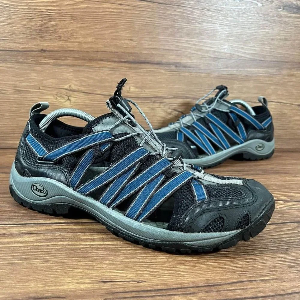Chaco Outcross Outdoor Trail Hiking Shoes Men’s Size 10 Blue Vibram